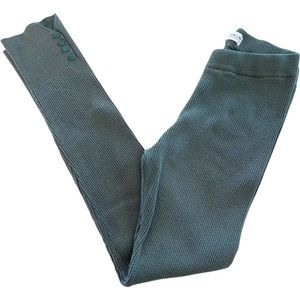Zara girls ribbed leggings. Green. 11-12